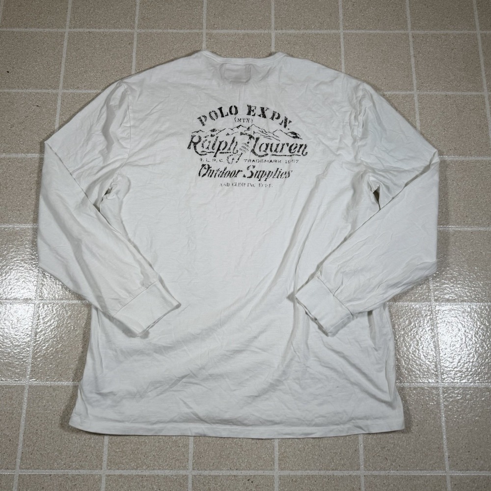 Polo Ralph Lauren Long Sleeve T Shirt Polo Expansion Outdoor Supplies Sz XL